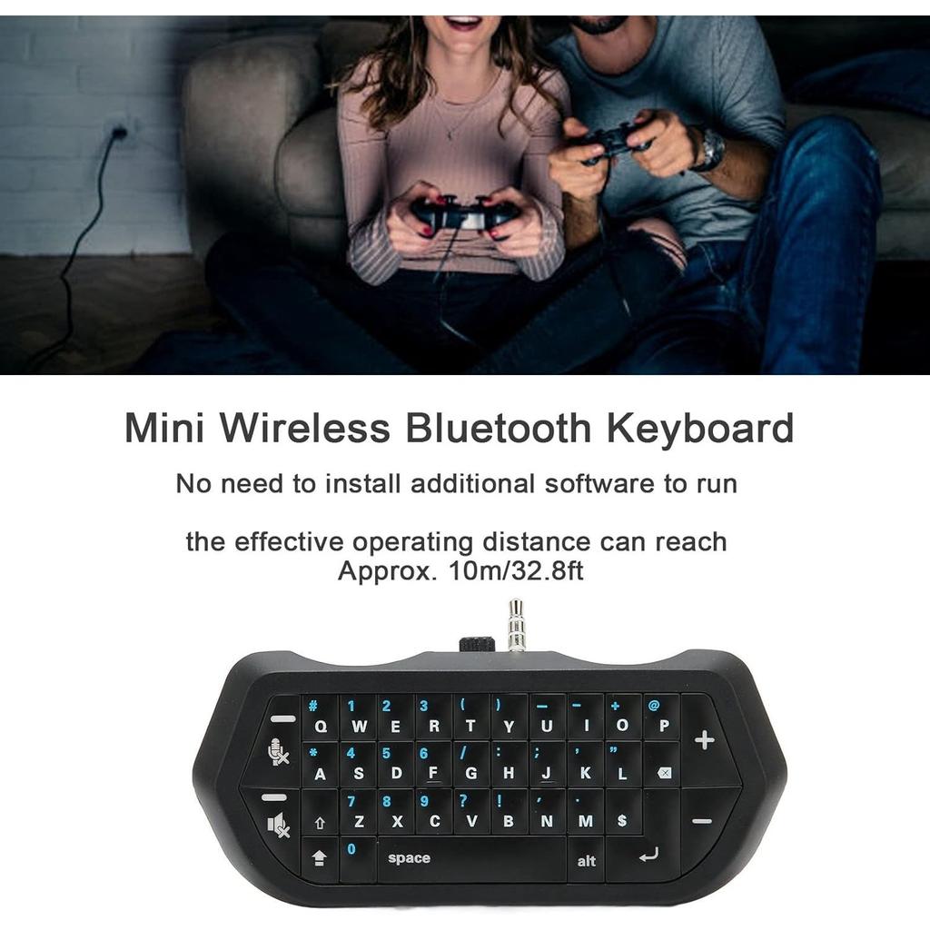 Мини-клавиатура для PS4, сверхкомпактная игровая клавиатура для сообщений, беспроводная игровая клавиатура Bluetooth для контроллера PlayStation4 PS4