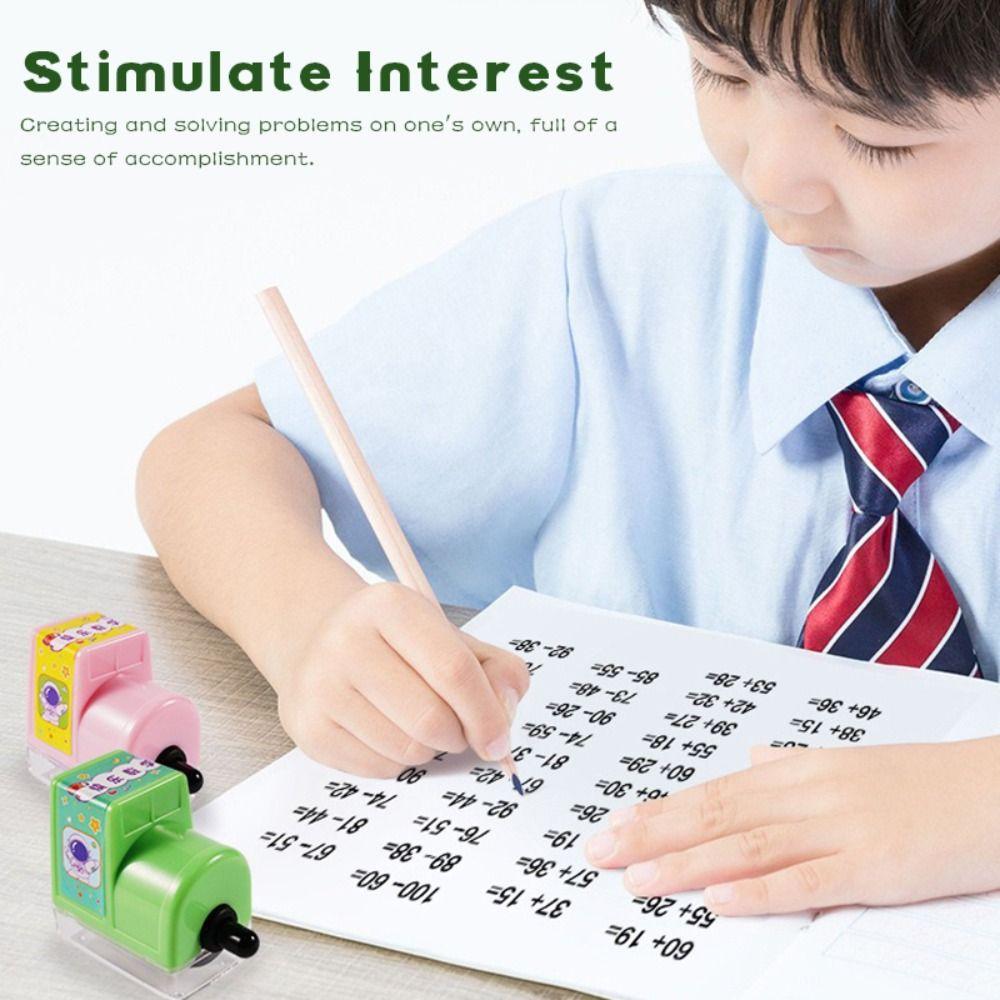 Multiplication Division Math Rolling Stamp Addition Subtraction Arithmetic Practice Stamp  School