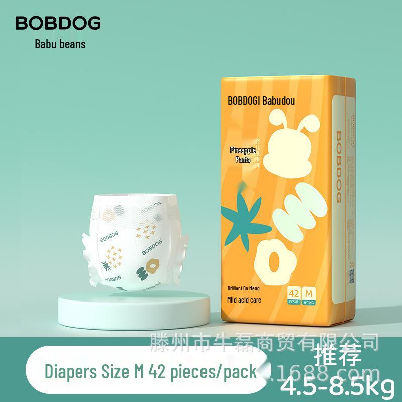 Подгузники-трусики Bobodou с ананасом: Мягкие, дышащие штанишки для ходунков из хлопка