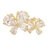 New Small Cubic Zirconia Butterfly Brooches For Women Collar Pin Insect Jewelry 2 Colors Available Copper Material