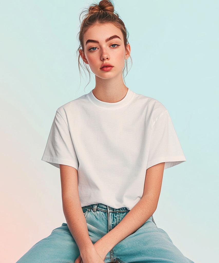 ONEHUNDREDPERCENT FOR WOMAN Ohp Standard Women'S Basic Short Sleeve T-Shirt White