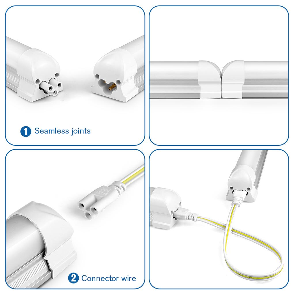 50СМ T5 T8 Алюминиевая светодиодная лампа 15Вт 25Вт Светодиодная лампа 220В Для стола, мастерской, гаража, склада, освещения кухонного шкафа