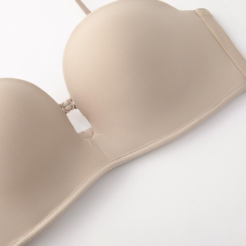 Половина чашки бесшовного женского бюстгальтера для маленькой груди не пустая, чашечный бюстгальтер без бретелей, носите бюстгальтер, чтобы предотвратить обвисание летом