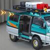 Масштаб 1/24 Mitsubishi Delica Кемпер Минивэн MPV Модель Игрушечной Машинки Литой Металл Миниатюрный Инерционный Звук и Свет Коллекция Подарок для Ребенка
