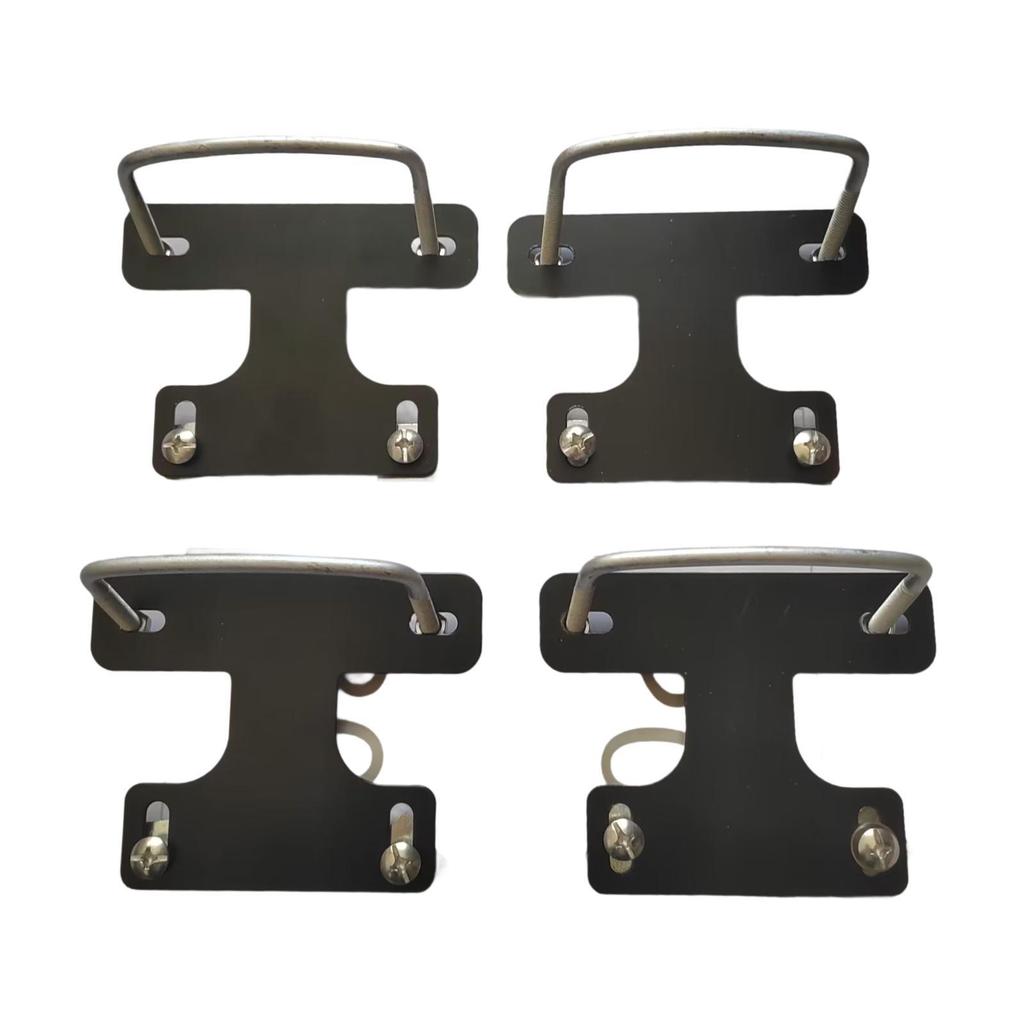 4Pcs Roof Box U Bolt Clamps Rooftop Cargo Carrier Rack Sturdy Accessories Metal Bracket
