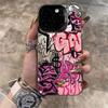 Розовый Уличный Граффити Хип-Хоп Дизайн Защитный Чехол для Серии iPhone 17 16 15 14 13 12 11 16E Pro Max Plus