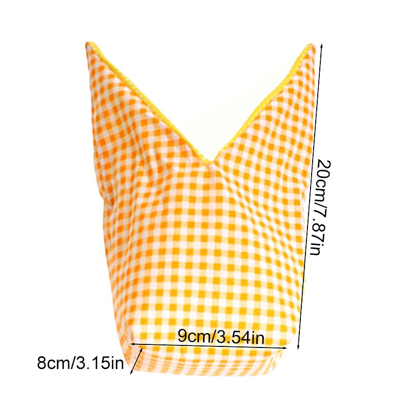 1Pc Candy Bag Easter Figure Originality Silk Ribbon Cartoon Rabbit Ear Floral Print Fabric