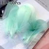 100pcs 6-12 Cm Natural Colourful Goose Feather Plume for Wedding Party Clothing Decoration DIY Craft Feathers