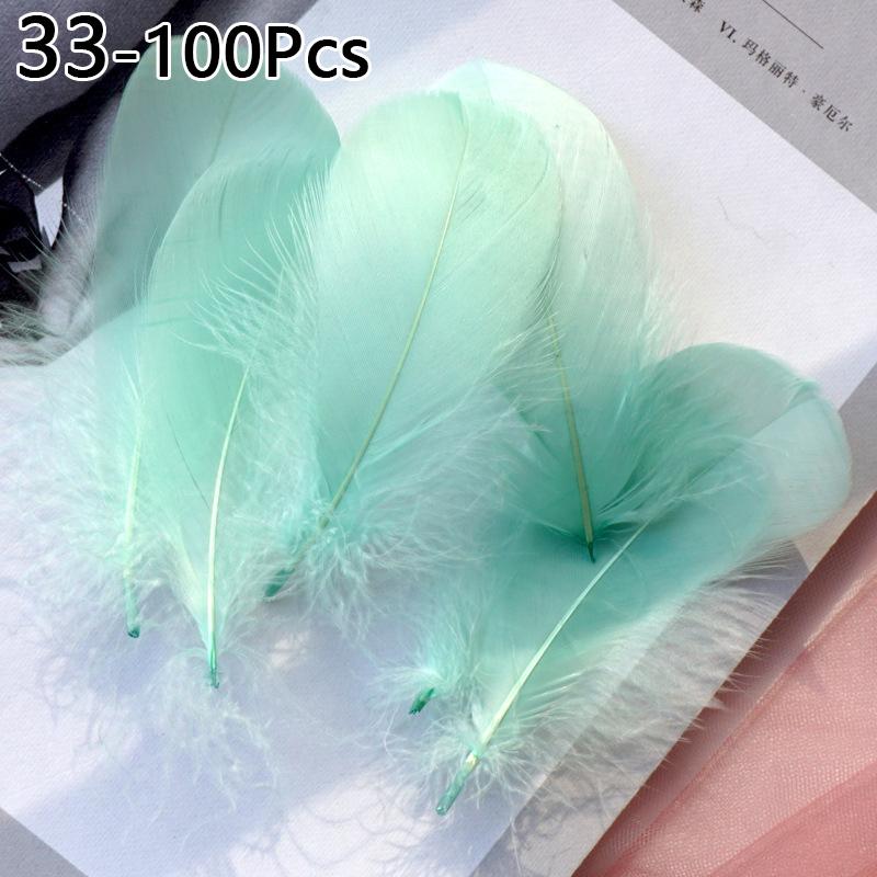 100pcs 6-12 Cm Natural Colourful Goose Feather Plume for Wedding Party Clothing Decoration DIY Craft Feathers