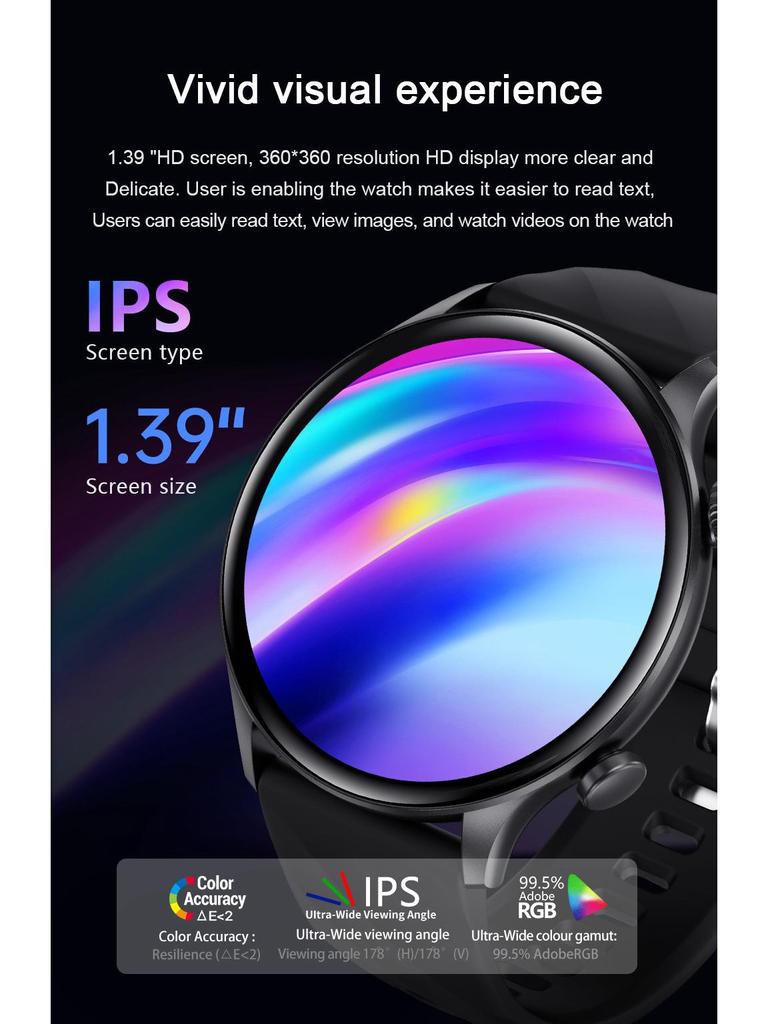 2024 Zw63 Round Screen Smartwatch with Bluetooth Call & Multifunctional Health Sports Features