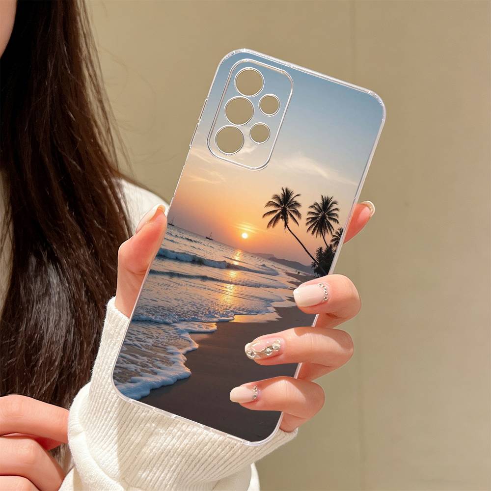 Закат у моря Чехол для телефона Прозрачный Силиконовый Мягкий Для Samsung S25,S24,S21,S22,S23,S30,Ultra,S20,Plus,Fe