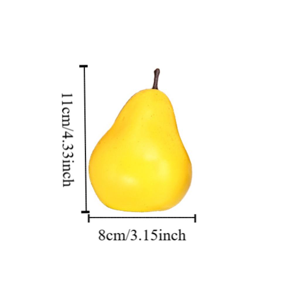 5PCS Realistic Simulation Pear DIY Fruit Model Fruit Toy Artificial Fruit Photography Props