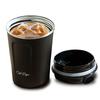 Iris Ohyama Café Days CD-TLT350 Tumbler, 0.35L, with Lid, Cafe-Style Mouth, Easy-to-Drink Design, Insulates Hot and Cold Drinks, Black