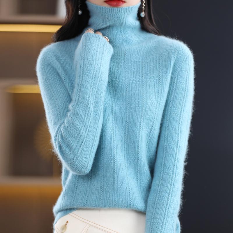 Женский кашемировый свитер Qinghe Cashmere 30% кашемир 70% шерсть Осень и Зима Пуловер Теплый и Модный