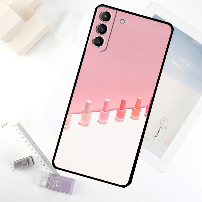 Beautiful Nail Polish Enamel Color Phone Case For Samsung Galaxy S24 FE S23 Ultra S21 S22 S25 S26 Ultra S10 Plus S20 FE Cover