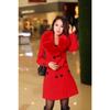 Autumn and Winter Woolen Women's Coat Korean Version Double-breasted Medium and Long Woolen Coat