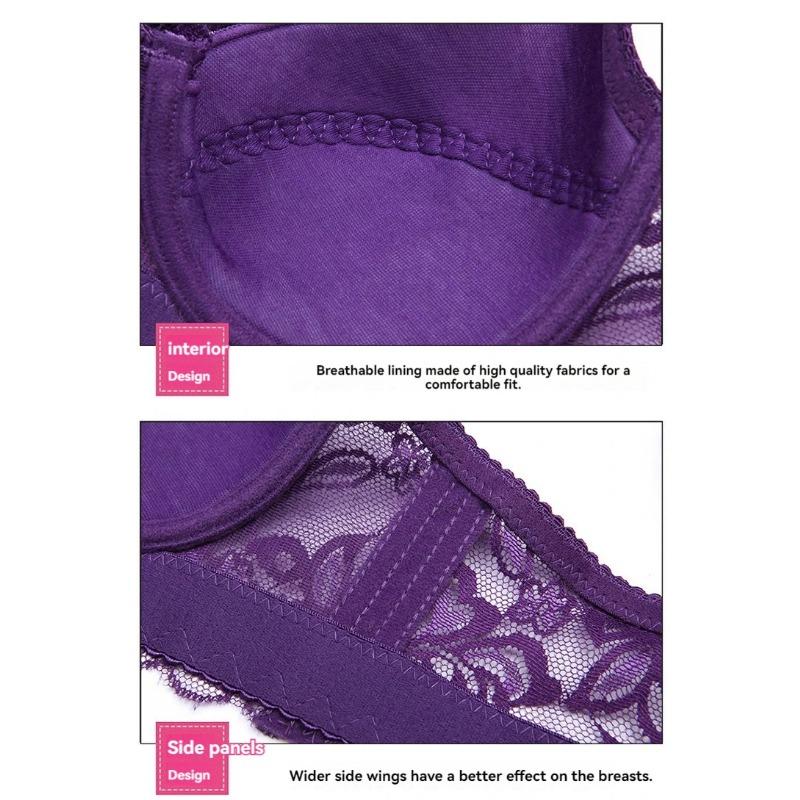 Большой размер ультратонкий хлопковый бюстгальтер с регулируемой чашкой сексуальный женский кружевной дышащий удобный со стальным кольцом пуш-ап женское нижнее белье