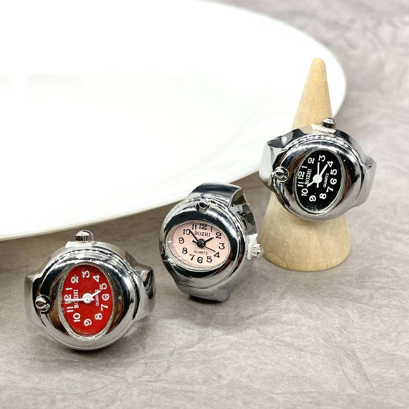 Индивидуальные женские часы с кольцом для женщин и мужчин, уникальный дизайн, женские эластичные часы с кольцами на палец