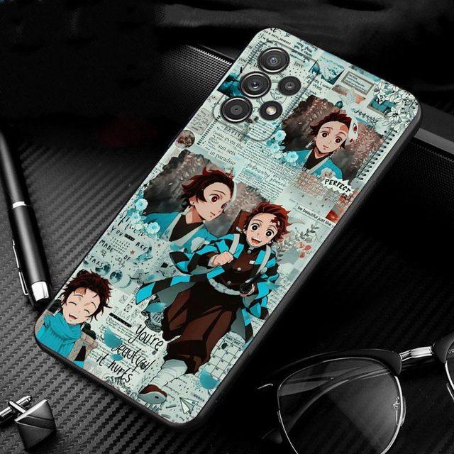 Чехол с рисунком аниме «Demon Slayer Kimetsu» для Samsung Galaxy A51 A71 A01 A11 A21 A21s A31 A41 A72 A52 A42 A32 A22 A12 A02 A02s F42
