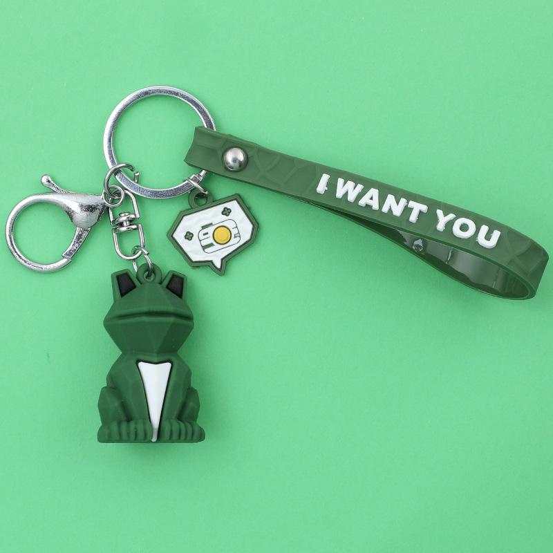 Креативный ПВХ силиконовый геометрический вырез автомобильная сумка кулон брелок подарок подарок кожаная веревка брелок