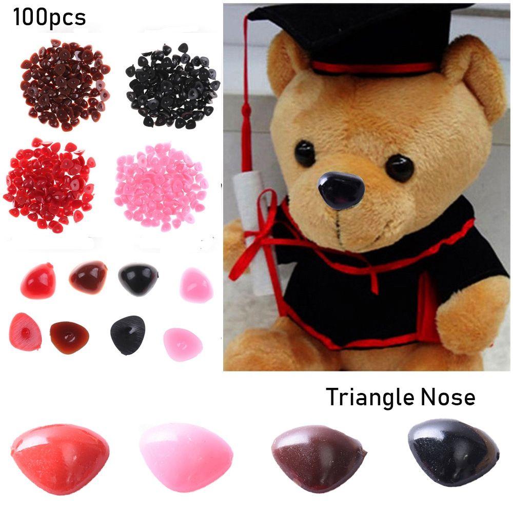 100 шт., пластиковый инструмент «сделай сам», кнопки «медведь», защитные детали, треугольный нос, кукольные носы, аксессуары для кукол