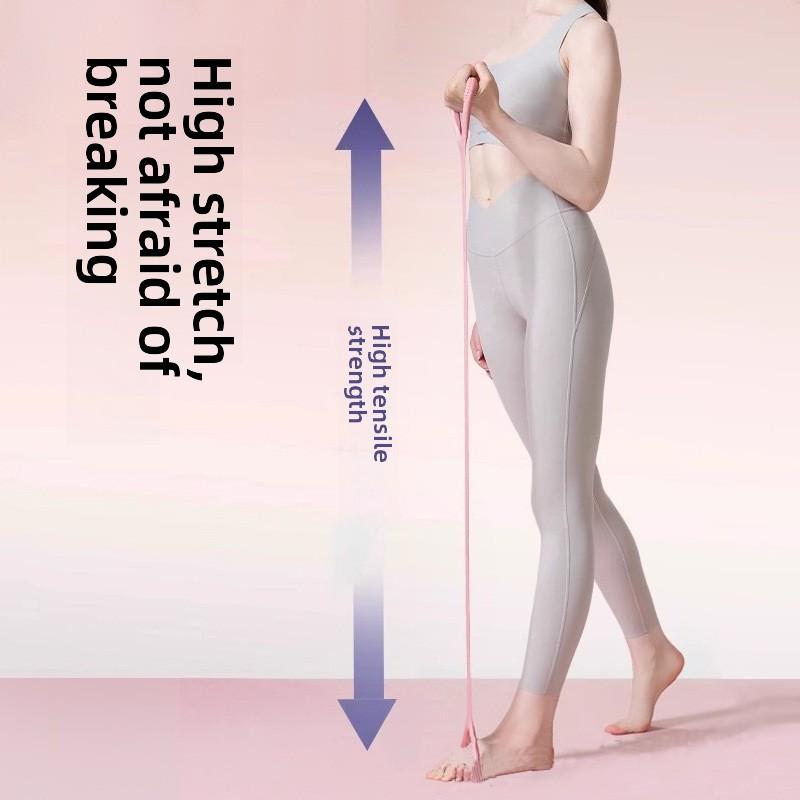 Fitness beauty back figure eight tension rope for home use, shoulder shaping and chest expansion yoga silicone elastic band