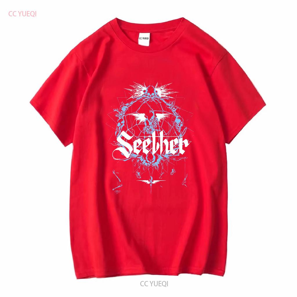 Seether T Shirt Cotton Black Size S to 5XL PM1197 vintage Washed Comfortable Unisex Slightly Stretched homme Versatile Casual