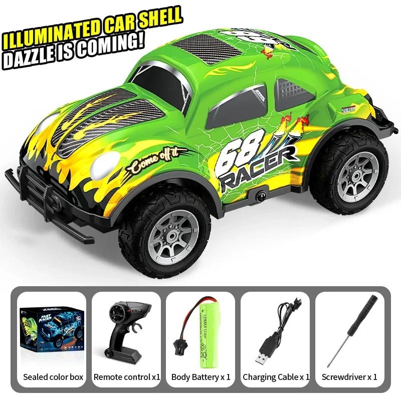 2.4G Rc Sports Pickup Drift Car Lights Remote Control High Speed Climbing Off-Road Pvc Racing Vehicle Kids Toys Boys Christmas