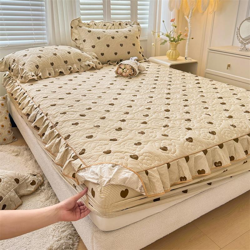 Покрывало, приятное для кожи, простое покрывало для кровати из чистого хлопка, эластичное постельное белье cubre colchón (Нет наволочки)