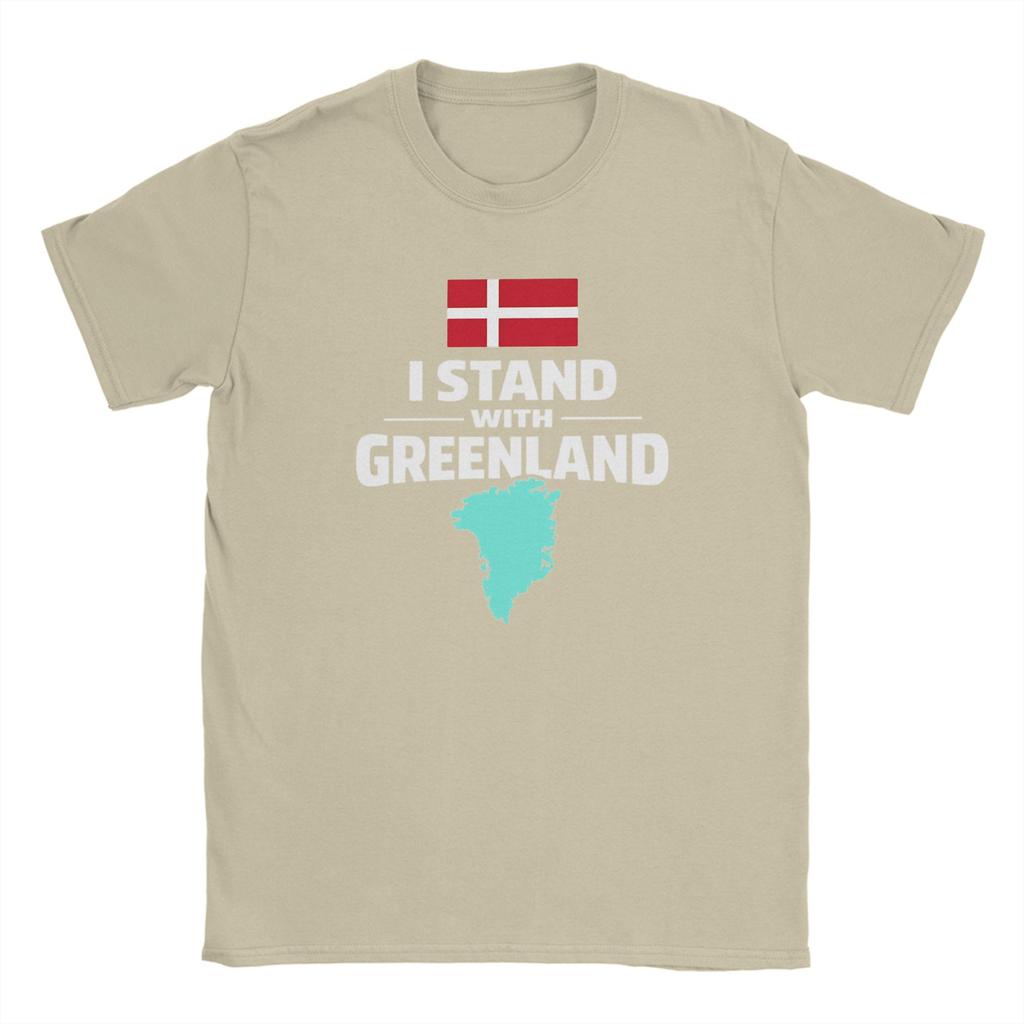 Casual Greenland Flag TShirts Men O Neck 100 Cotton T Shirt Short Sleeve Tees Birthday Gift Tops