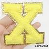 A-Z Большие Буквы Нашивки Для Одежды Желтый Цвет Термонаклейки На Одежду Нашивные Наклейки Аппликации(8 см)