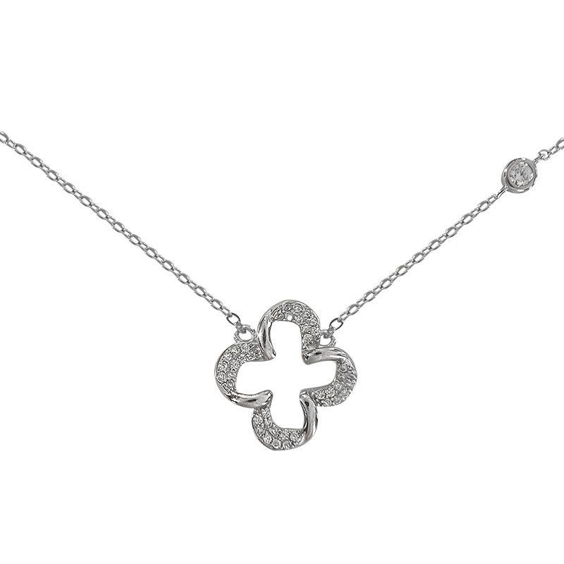 Ожерелье с полым цветком, цепочка на ключицу из циркония, новинка весны и лета, новый стиль, свежий и элегантный