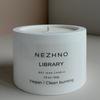 NEZHNO SOY CANDLE Ceramic Interio Jar Aroma Candle / Library 4.3oz