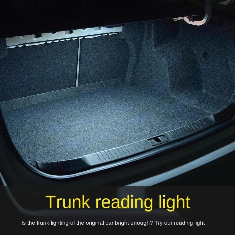 Потолочные светильники для автомобиля, 10 светодиодных ночных светильников для чтения, USB-зарядка, магнитный купольный светильник, лампа багажника, светодиодная декоративная подсветка салона автомобиля
