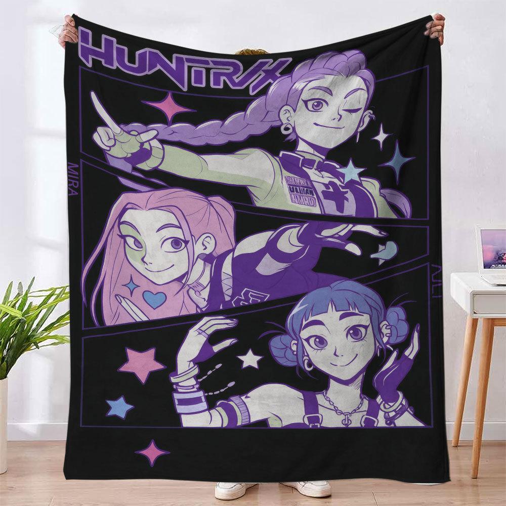 Flannel Blanket Witch Hunter K-Pop Series 4 Blankets Nap Blanket Autumn And Winter Flannel Blanket Can Be Connected To Jit