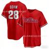 Embroidered Baseball Jersey Philadelphia 28 White BOHM Unisex Sportswear Fall Winter