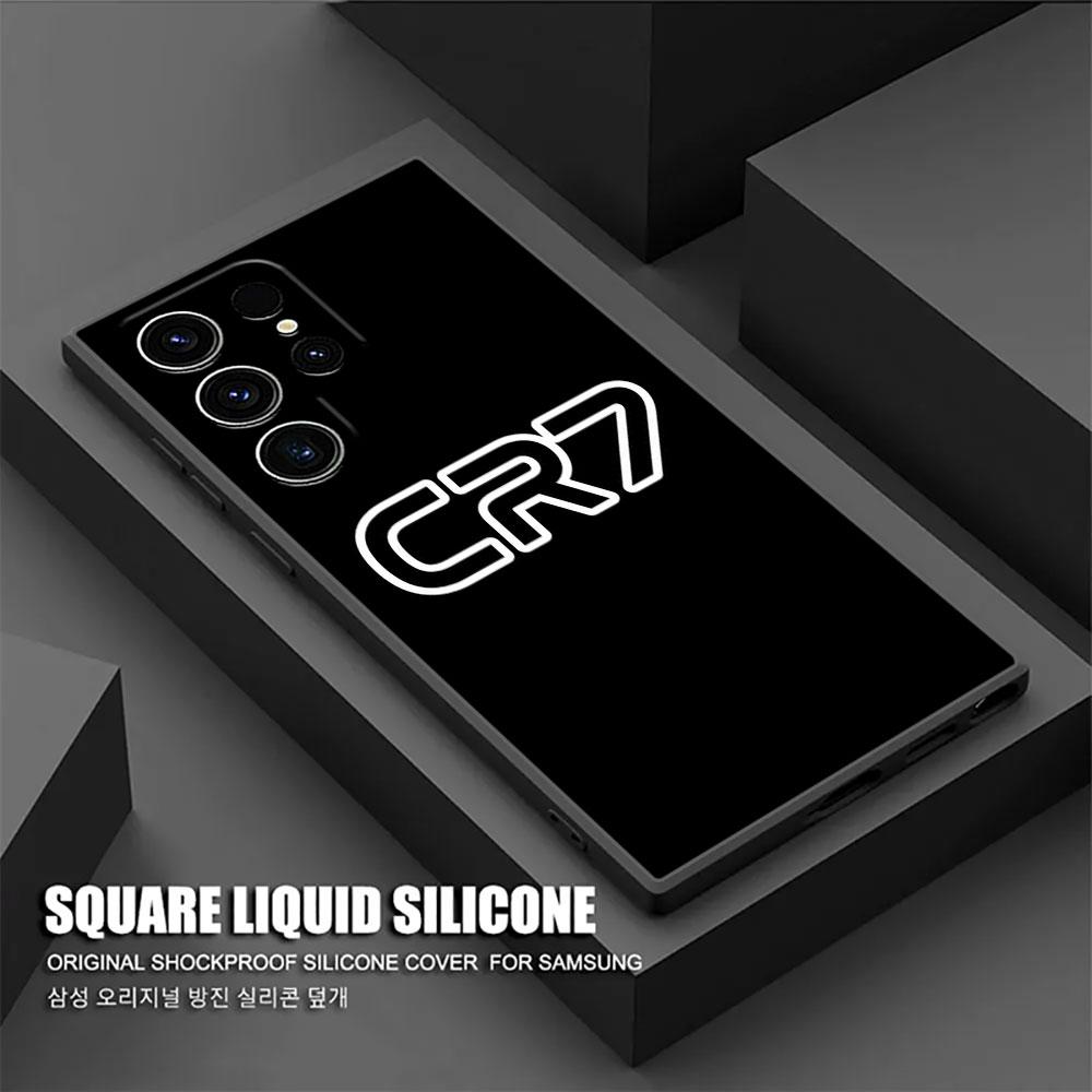 C-R-7 Темный Футбольный S26Ultra Силиконовый Чехол Для Samsung Galaxy S26 S25 S24 S23 S20 S21 FE S22 Ultra Plus 5G Чехол Мягкая Крышка для Телефона