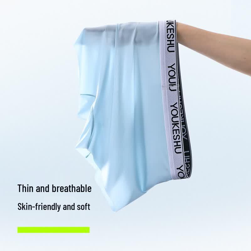 Youkeshu Men's Ice Silk Boxer Briefs