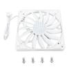 140mm 4 Pin PWM Case Fan Ultra Thin 15mm 1100RPM MFDB Bearing PC Cooling Fan 12V White