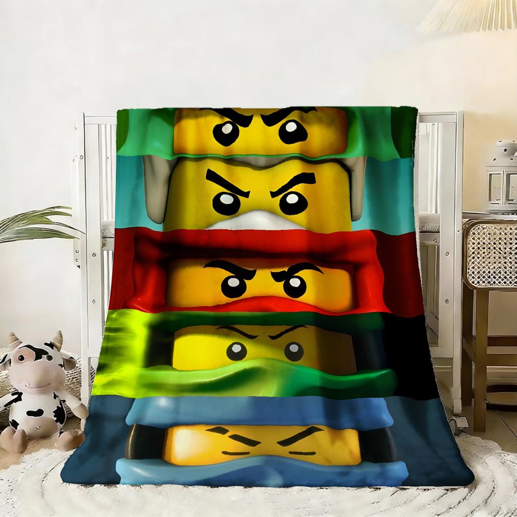Игровое одеяло-плед N-Ninjagos для мальчиков Летний лагерь Диван Кровать Мягкое Пушистое Разных размеров Покрывало для дневного сна Все сезоны