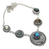 Natural Labradorite Gemstone 925 Sterling Silver Jewelry Necklace 18" D2u73