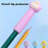 6pcs/12pcs Penguin Shape Pencil Extender Soft Rubber Pen Cap Cartoon Pencil Nib Protector  Children