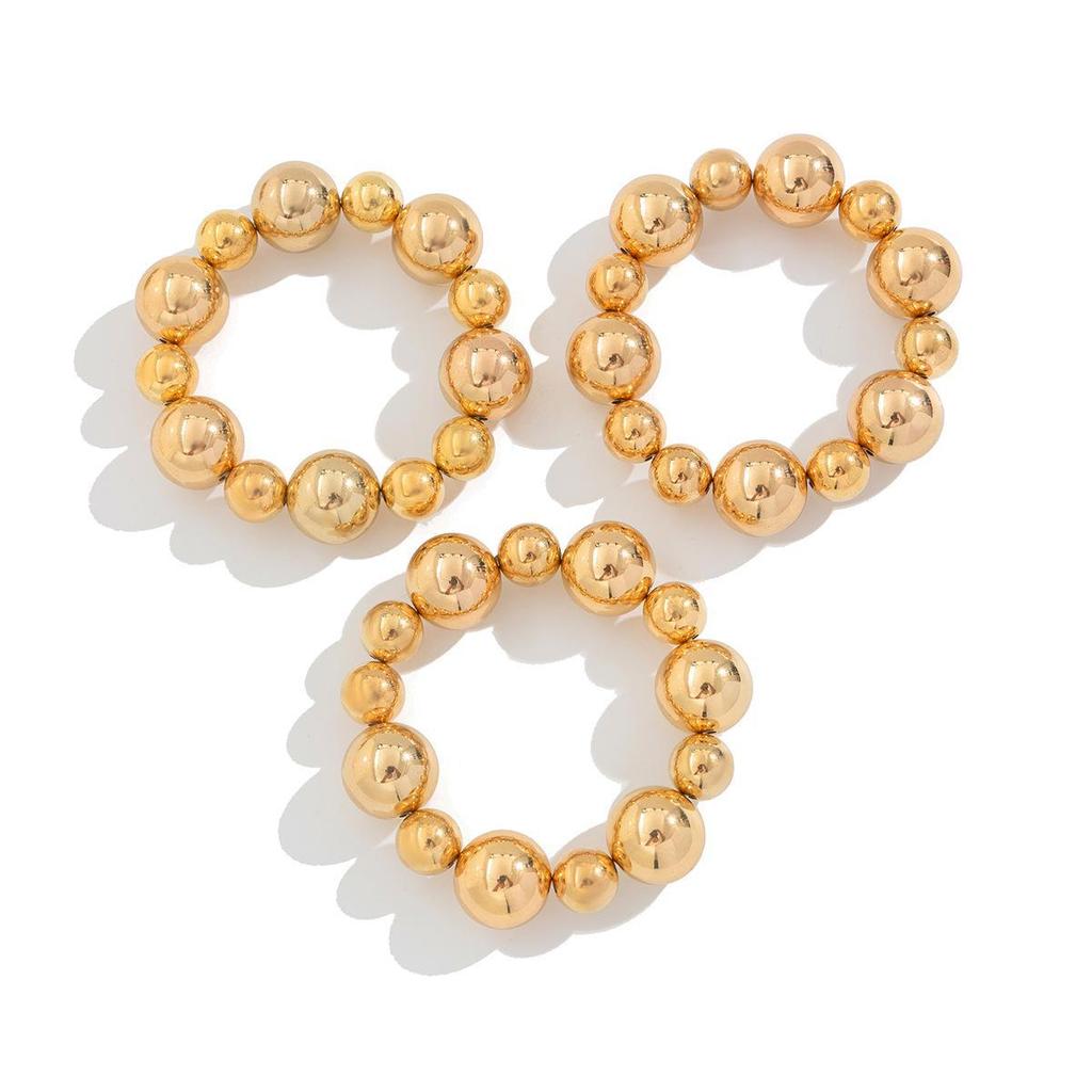 Комплект браслетов с французским жемчугом Exaggerated: Европейские и американские универсальные украшения из бисера из 3 предметов