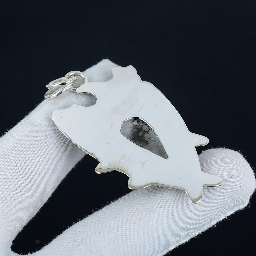 Natural Wild Horse Jasper Gemstone Silver Pendant in 925 Sterling Silver- Handmade Design, Everyday Wear Jewelry, Unique Pendant Easter Gift