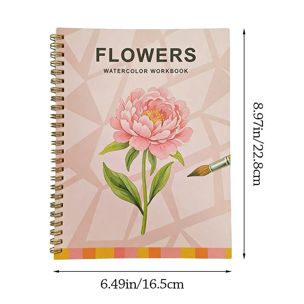 Дружелюбный к новичкам акварельный рабочая тетрадь Сделай сам Руководство по изучению искусства Акварельные рабочие тетради Раскраска Художественные принадлежности для рисования