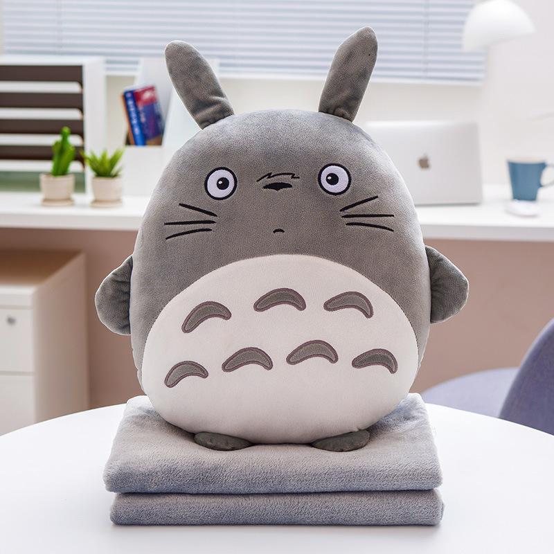 Cute Plush Pillow Quilt Hand Warmer Dual-Use Cushion Folding Blanket Car Office Sofa Cushion Quilt Couch Pillow Good