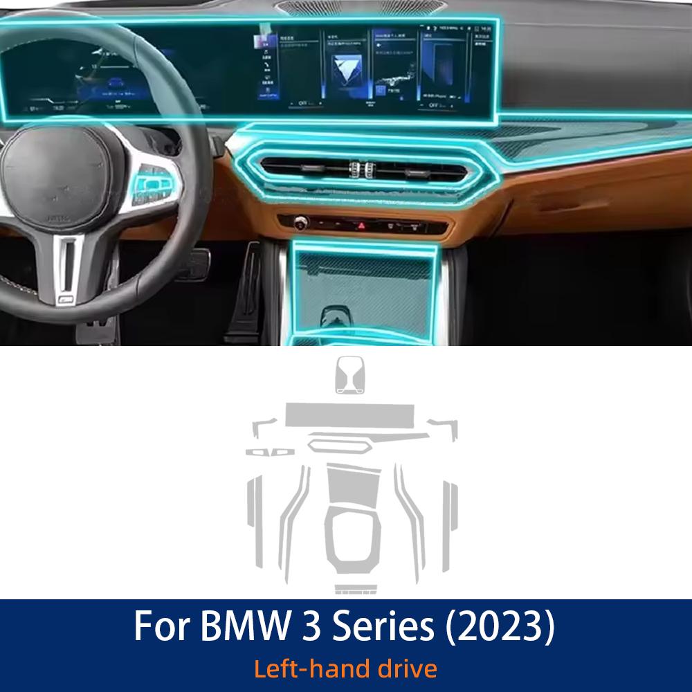 Car Interior TPU Protector Anti-scratch Film For BMW 3 Series -24 Auto Protective Transparent Anti-tear Stickers Accessories