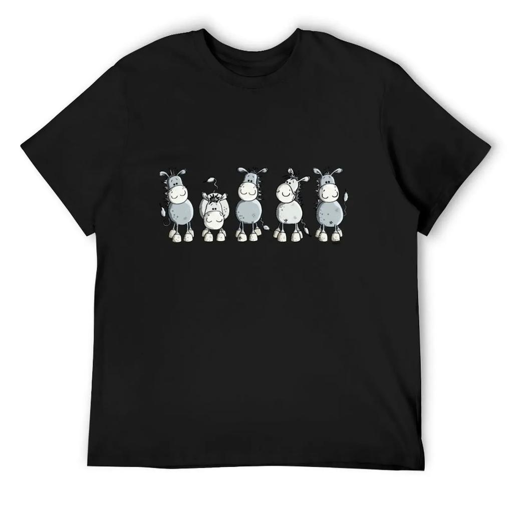 Смешные Ослики - Комикс - Мультфильм - Подарок Мулу Футболка милые топы Смешные футболки аниме лето 2025 однотонные футболки мужские