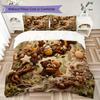 Repeat Bear Pattern Bedding uilt Set uilt Cover Pillowcase Home Decoration Birthday Gift (1 * duvet cover + 2 * pillowcase without core)