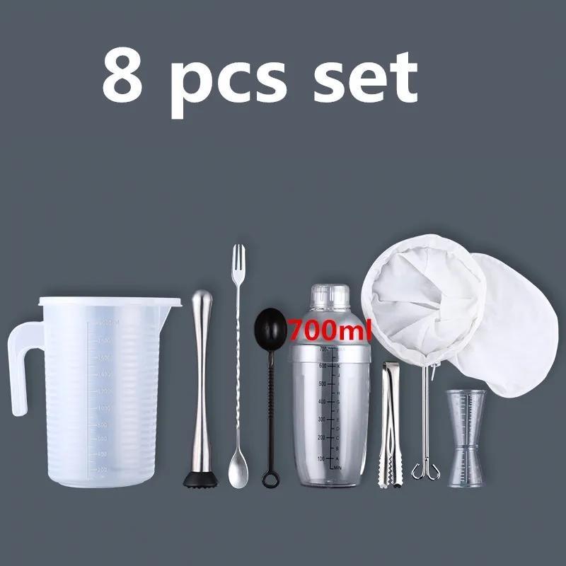 Пластиковый шейкер для коктейлей мартини 350 мл/530 мл/700 мл/1000 мл Миксер для винных напитков, винный шейкер, чашка для миксера для напитков, барная утварь, барный инструмент boston